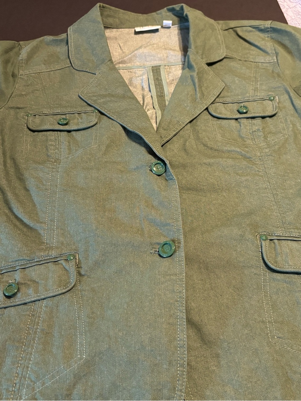 Denim & Co. (d&co) Olive Green Utility Jacket – Size 3X – NWOT